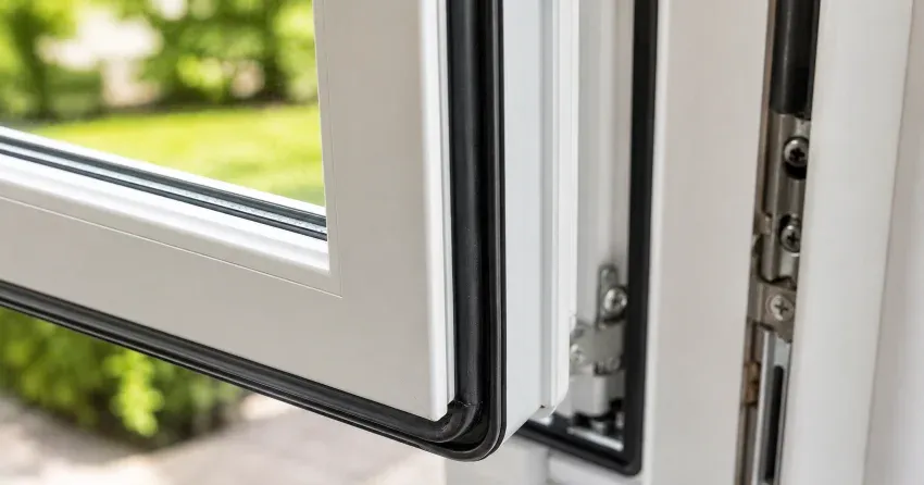 casement window cranked fully open in a Sunnidale, Barrie home