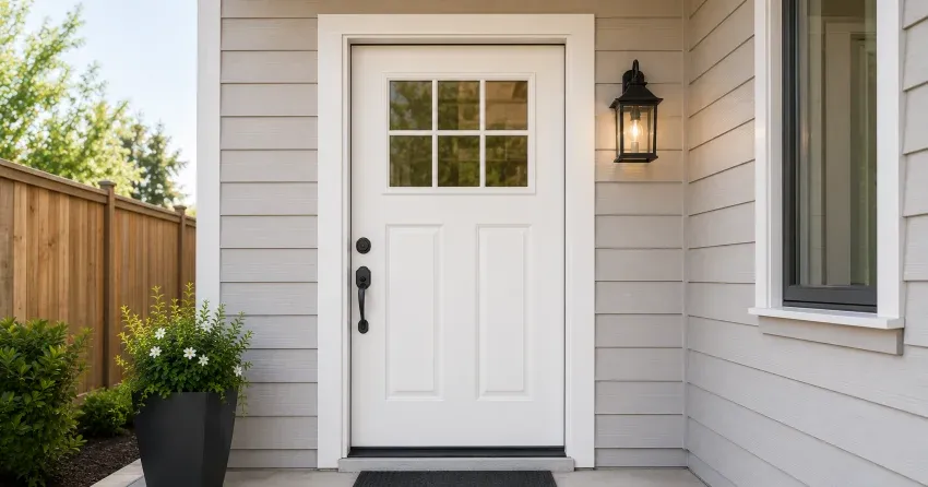 technician installing exterior door frame in Ardagh, Barrie