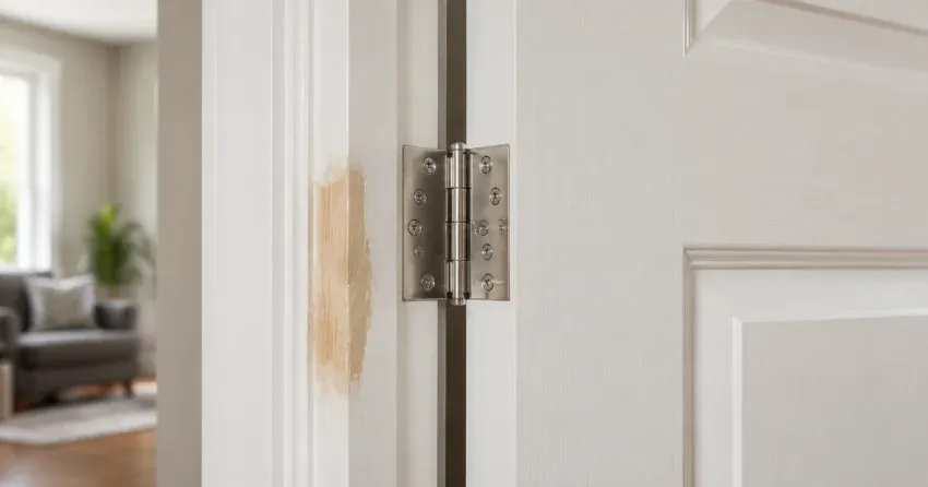 technician checking a warped door against a straightedge in Ardagh, Barrie