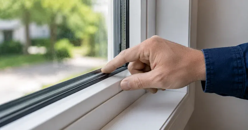 technician inspecting window glass seal in Ardagh, Barrie